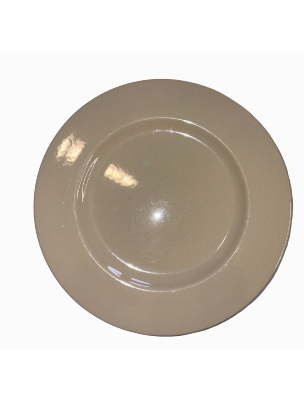 Wedgwood Drabware 10.50" Dinner Plate Beige Made In England 2000 Vintage Ceramic